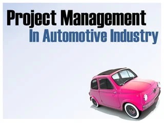 Project Management in Manufacturing